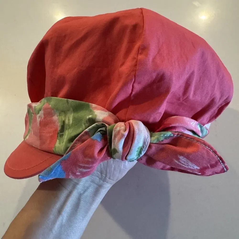 Gymboree‎ Girls Size 5-7 Burst Of Spring Hat Print Trim Beach